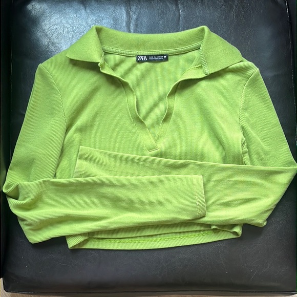 Zara Crop Top Long sleeve 🐉 - Picture 1 of 2